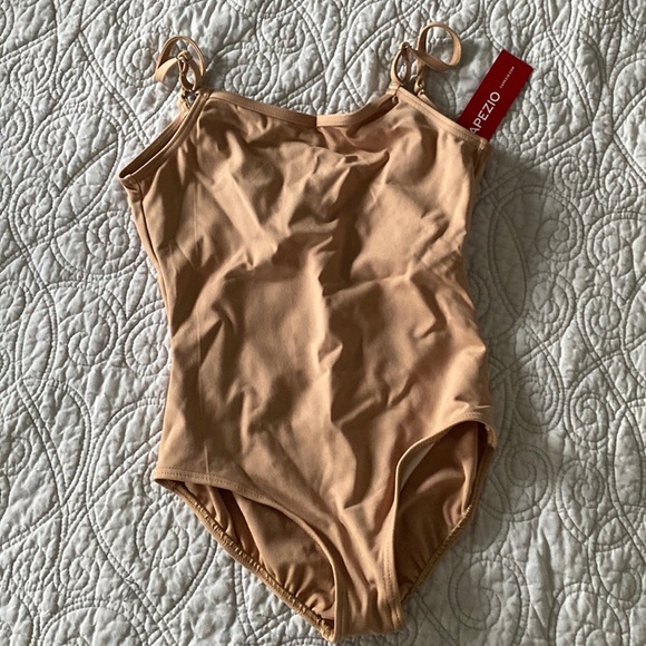 Capezio Nude Girl’s Leotard with Adjustable Straps - Picture 1 of 6